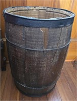 Vintage wood barrel