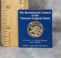 OFFICIAL U.S. BICENTENNIAL GOLD MEDAL