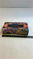 Mexican Handmade ceramic tissue box cover