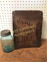 Large Antique Bible w/loose covers