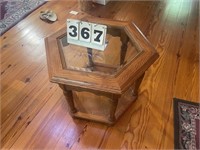 Wooden and Glass Side Table