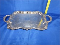 Handled SIlver Plate Tray