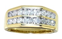 10kt Gold Mens 1.00 ct Natural Diamond Ring