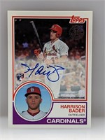 2018 Topps Harrison Bader RC Auto 83A-HB