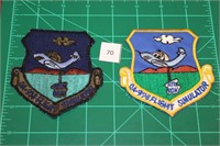 QA-378 Flight Simulator (2 Patches) 1980s USAF Mil