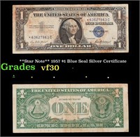 **Star Note** 1957 $1 Blue Seal Silver Certificate