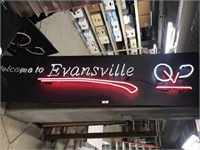 Welcome to Evansville Neon Sign