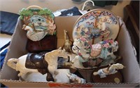 CAROUSEL HORSE AND FIGURINE LOT- 
CONTENTS OF