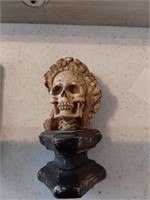 Antique Carved Bone Skull on Base