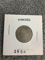 1906 "V" Nickel