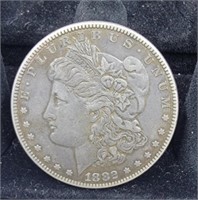 1882 Morgan silver dollar