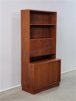 Danish Teak Shelf Bookshelf Cabinet Drop Desk