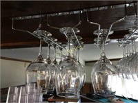 11 LG Wine Glasses & 3 Racks