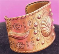 Vintage Navajo Thunderbird Cuff Bracelet