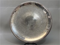 Large Silverplated Serving Circle Plate VTG