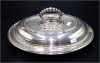 Vintage silver plate lidded vegetable tureen