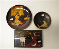 Two various Vietnamese lacquer pieces