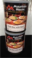 2 Mountainhouse freeze-dried chili Mac with beef