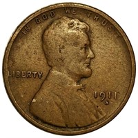 1911-S Lincoln Wheat Penny NICELY CIRCULATED