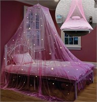 Pink canopy for bed