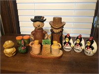 Vintage lot of salt and pepper shakers