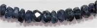 26-NT11 Sapphire Bead Necklace 18K Clasp