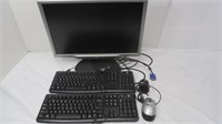 Acer Monitor, Logitech Keyboards, Mouse