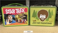 Star Trek & Bob Ross Vintage Lunch Boxes.