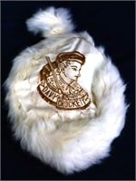 1950s Davy Crockett white fur hat
