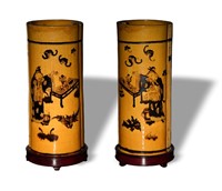 Pair of Chinese Porcelain Hat Stands, Republic