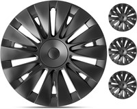 Tesla Model Y 19 Black Hubcaps 4PCS