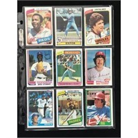9 1980's Star/hof Baseball Cards
