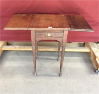 Antique Mahogany Drop Leaf Side Table