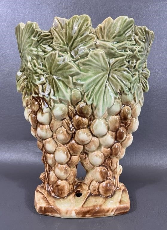 Vintage McCoy Pottery Twin Grapevine Vase