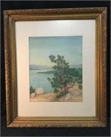 Water Color Emerald Bay, Lake Tahoe, Signed By
