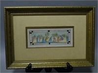 Framed Persian Hand Painting on Bone