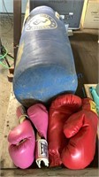 BOXING BAG AND GLOVES