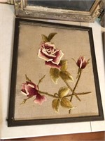 Lot of Vintage Art Frames Portrait Embroidery