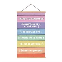 Girls Motivational Hanging Canvas Wall Art