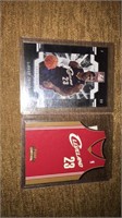 LeBron James 2009 elite and threads card lot
