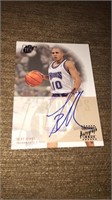 Mike bibby 2002 tops ten on card auto