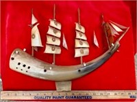 Sailboat Made from Horn
