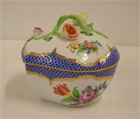 Herend hand painted lidded trinket box