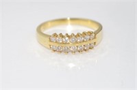 18ct yellow gold, multi-diamond ring