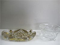 Gold Plate & Clear Dishes