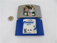 2 jeux Nintendo 64, Baseball et football