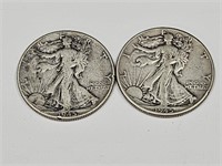 1945 Silver Walking Liberty Half Dollar Coins