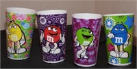 4 M&M Mini Plastic Cups