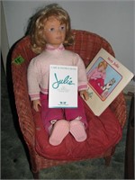 Julie doll with chair