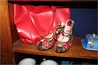PURSE AND FLORAL SHOES